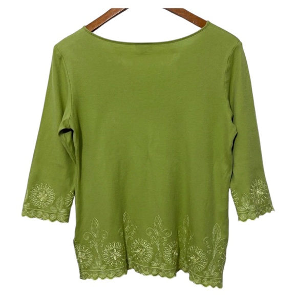 Ann Taylor Womens Floral Embroidered Top - Picture 3 of 4